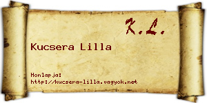 Kucsera Lilla névjegykártya